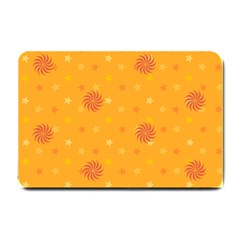 Star White Fan Orange Gold Small Doormat  by Alisyart