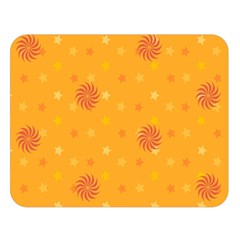 Star White Fan Orange Gold Double Sided Flano Blanket (large)  by Alisyart