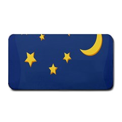 Starry Star Night Moon Blue Sky Light Yellow Medium Bar Mats by Alisyart