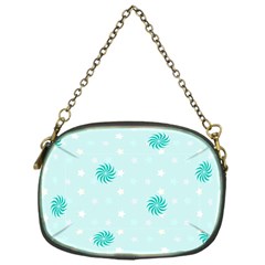 Star White Fan Blue Chain Purses (one Side) 