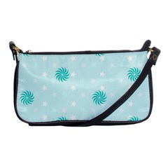 Star White Fan Blue Shoulder Clutch Bags