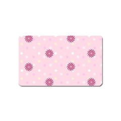 Star White Fan Pink Magnet (name Card) by Alisyart