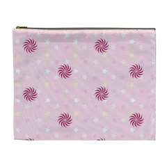 Star White Fan Pink Cosmetic Bag (xl)