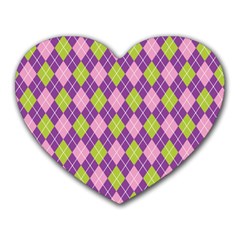 Plaid Triangle Line Wave Chevron Green Purple Grey Beauty Argyle Heart Mousepads