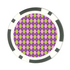 Plaid Triangle Line Wave Chevron Green Purple Grey Beauty Argyle Poker Chip Card Guard