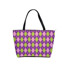 Plaid Triangle Line Wave Chevron Green Purple Grey Beauty Argyle Shoulder Handbags by Alisyart