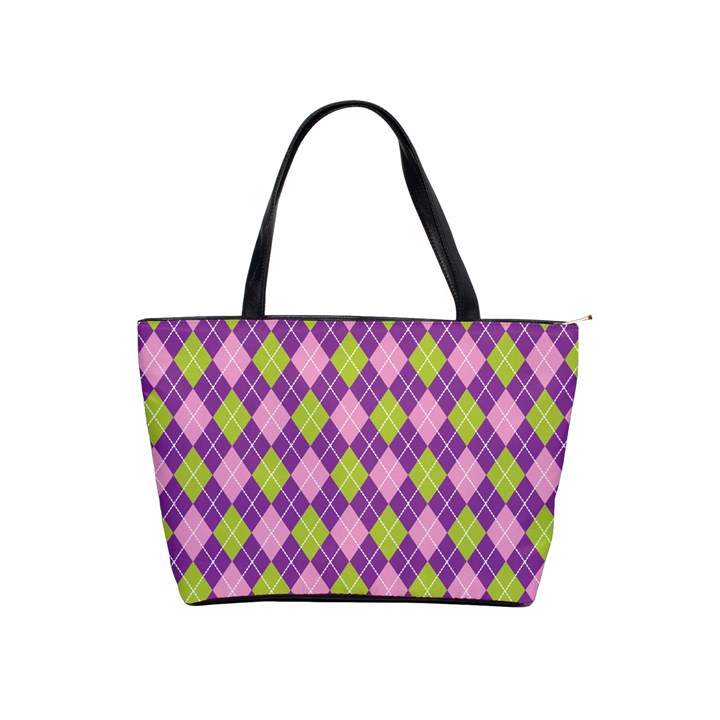 Plaid Triangle Line Wave Chevron Green Purple Grey Beauty Argyle Shoulder Handbags