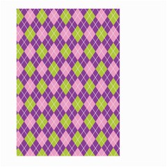 Plaid Triangle Line Wave Chevron Green Purple Grey Beauty Argyle Large Garden Flag (two Sides)