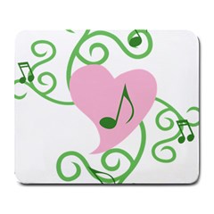 Sweetie Belle s Love Heart Music Note Leaf Green Pink Large Mousepads