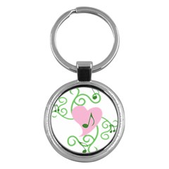 Sweetie Belle s Love Heart Music Note Leaf Green Pink Key Chains (round) 