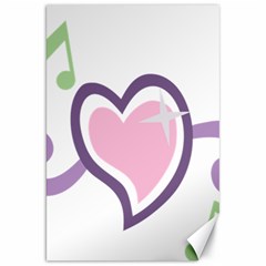 Sweetie Belle s Love Heart Star Music Note Green Pink Purple Canvas 20  X 30  