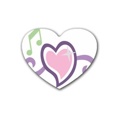 Sweetie Belle s Love Heart Star Music Note Green Pink Purple Heart Coaster (4 Pack) 