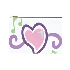 Sweetie Belle s Love Heart Star Music Note Green Pink Purple Cosmetic Bag (large) 