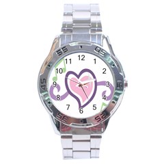 Sweetie Belle s Love Heart Star Music Note Green Pink Purple Stainless Steel Analogue Watch