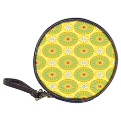 Sunflower Floral Yellow Blue Circle Classic 20-cd Wallets