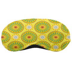 Sunflower Floral Yellow Blue Circle Sleeping Masks