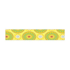 Sunflower Floral Yellow Blue Circle Flano Scarf (mini) by Alisyart