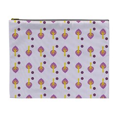 Tree Circle Purple Yellow Cosmetic Bag (xl)