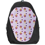 Tree Circle Purple Yellow Backpack Bag Front