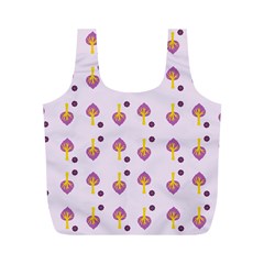 Tree Circle Purple Yellow Full Print Recycle Bags (m)  by Alisyart
