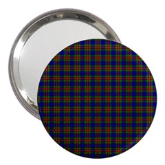 Tartan Fabrik Plaid Color Rainbow 3  Handbag Mirrors