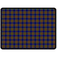 Tartan Fabrik Plaid Color Rainbow Double Sided Fleece Blanket (large)  by Alisyart