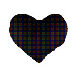 Tartan Fabrik Plaid Color Rainbow Standard 16  Premium Flano Heart Shape Cushions Front