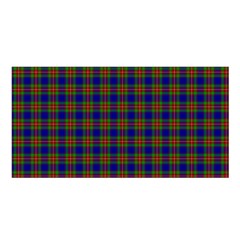 Tartan Fabrik Plaid Color Rainbow Satin Shawl by Alisyart