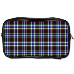 Tartan Fabrik Plaid Color Rainbow Triangle Toiletries Bags 2-side