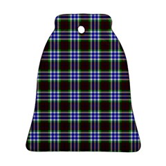 Tartan Fabrik Plaid Color Rainbow Triangle Bell Ornament (two Sides)