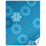 Flower Star Blue Sky Plaid White Froz Snow Canvas 18  x 24   17.8 x23.08  Canvas - 1