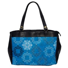 Flower Star Blue Sky Plaid White Froz Snow Office Handbags