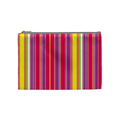 Stripes Colorful Background Cosmetic Bag (medium)  by Simbadda