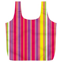 Stripes Colorful Background Full Print Recycle Bags (l)  by Simbadda