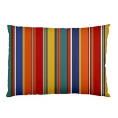 Stripes Background Colorful Pillow Case by Simbadda