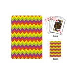 Colorful Zigzag Stripes Background Playing Cards (Mini)  Back