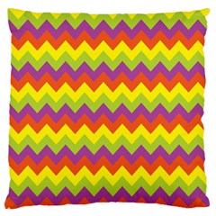 Colorful Zigzag Stripes Background Large Cushion Case (two Sides)