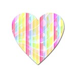 Abstract Stripes Colorful Background Heart Magnet Front