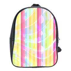 Abstract Stripes Colorful Background School Bags (xl) 