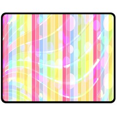 Abstract Stripes Colorful Background Double Sided Fleece Blanket (medium)  by Simbadda