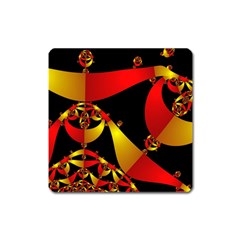 Fractal Ribbons Square Magnet by Simbadda