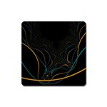 Fractal Lines Square Magnet Front