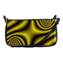 Yellow Fractal Shoulder Clutch Bags by Simbadda