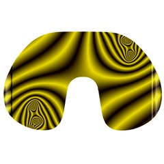 Yellow Fractal Travel Neck Pillows by Simbadda