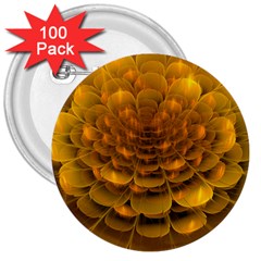 Yellow Flower 3  Buttons (100 Pack)  by Simbadda