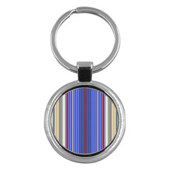 Colorful Stripes Key Chains (Round) 