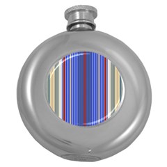 Colorful Stripes Round Hip Flask (5 oz)