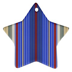 Colorful Stripes Star Ornament (Two Sides)