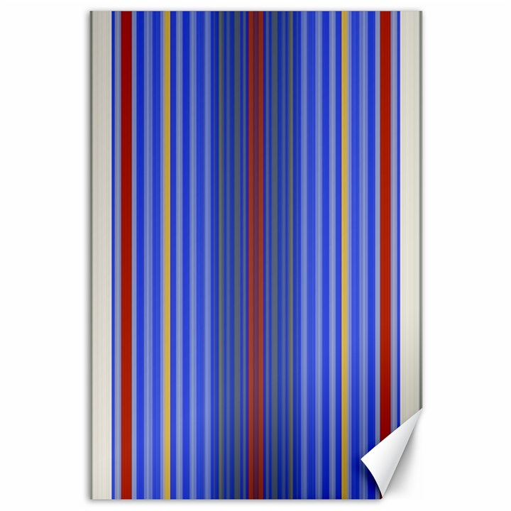 Colorful Stripes Canvas 12  x 18  