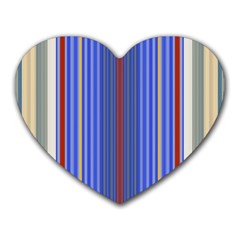 Colorful Stripes Heart Mousepads